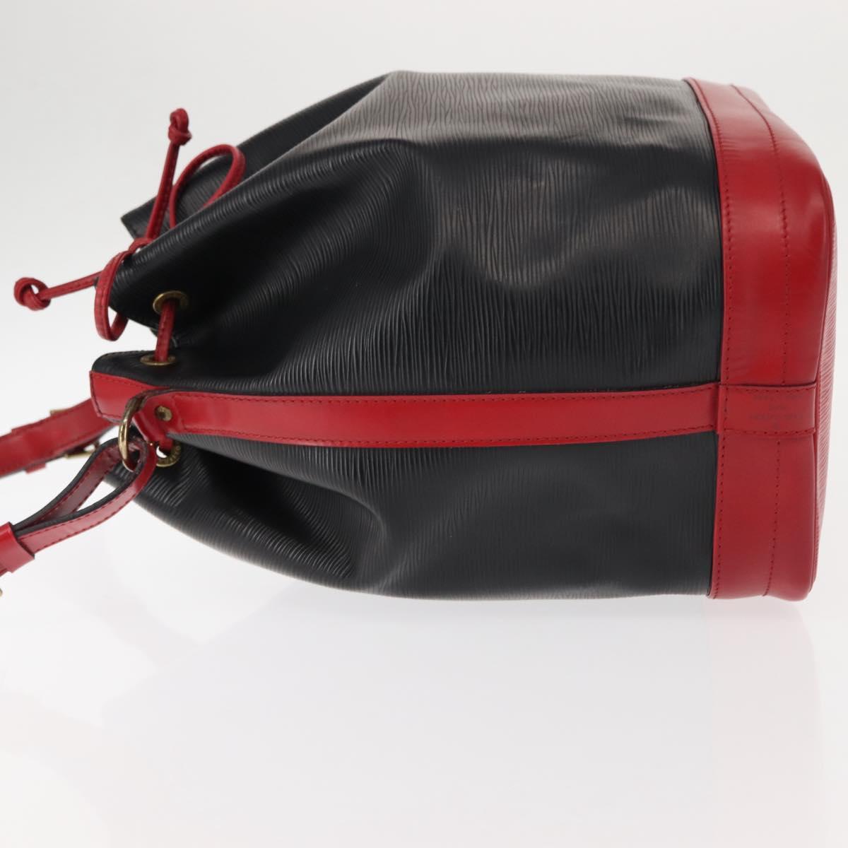 LOUIS VUITTON Epi Noe Shoulder Bag Bicolor Black Red M44017 LV Auth 145982