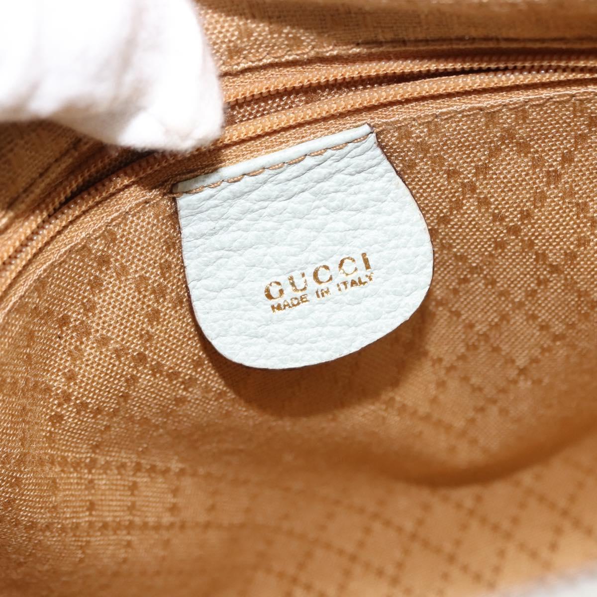 GUCCI Bamboo Hand Bag Suede 2way Light Blue Gold 000 1046 0290 Auth 145985