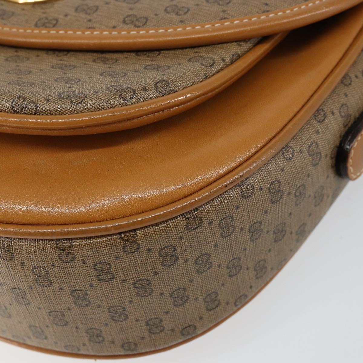 GUCCI Micro GG Supreme Shoulder Bag PVC Beige Gold 001 084 0259 Auth 145987