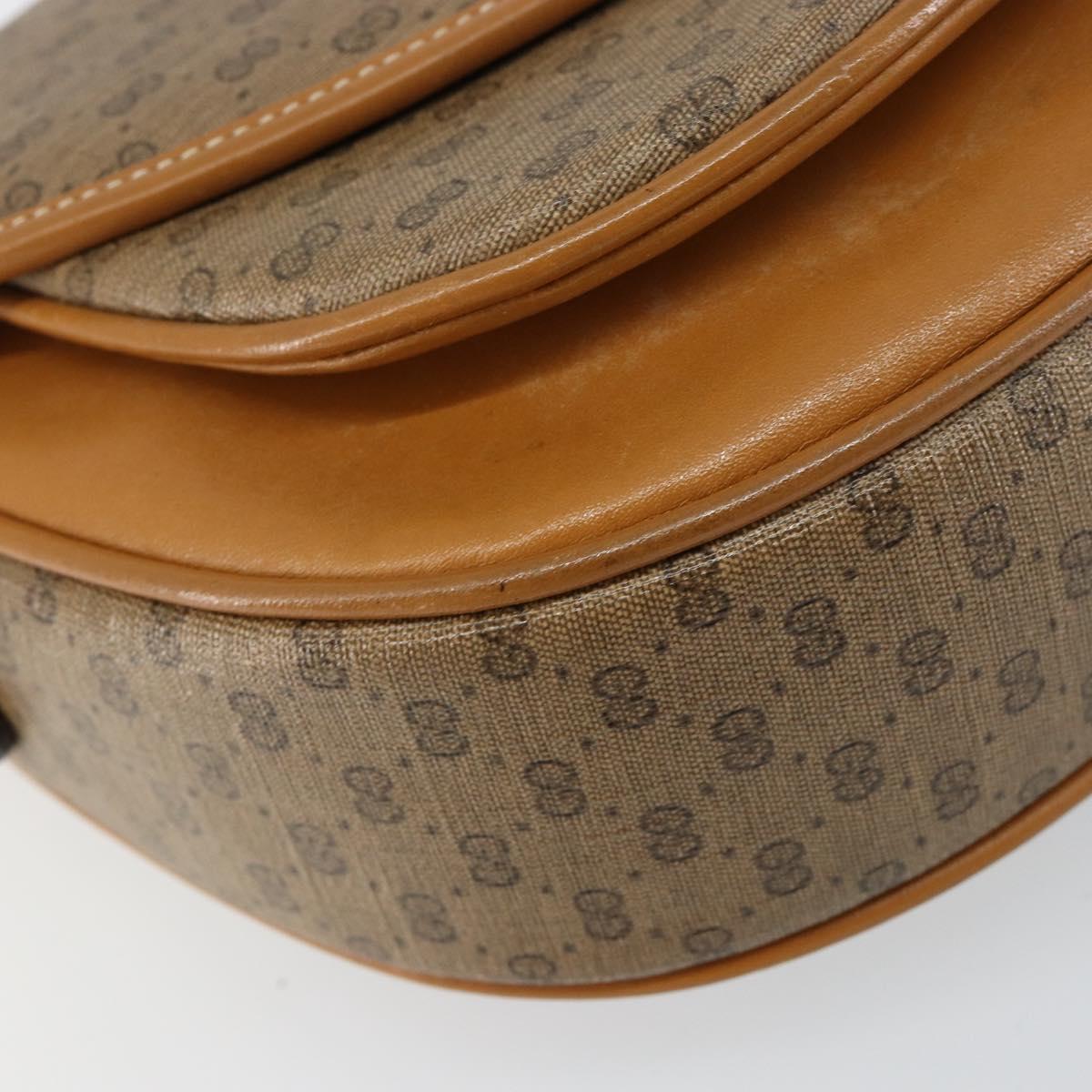 GUCCI Micro GG Supreme Shoulder Bag PVC Beige Gold 001 084 0259 Auth 145987