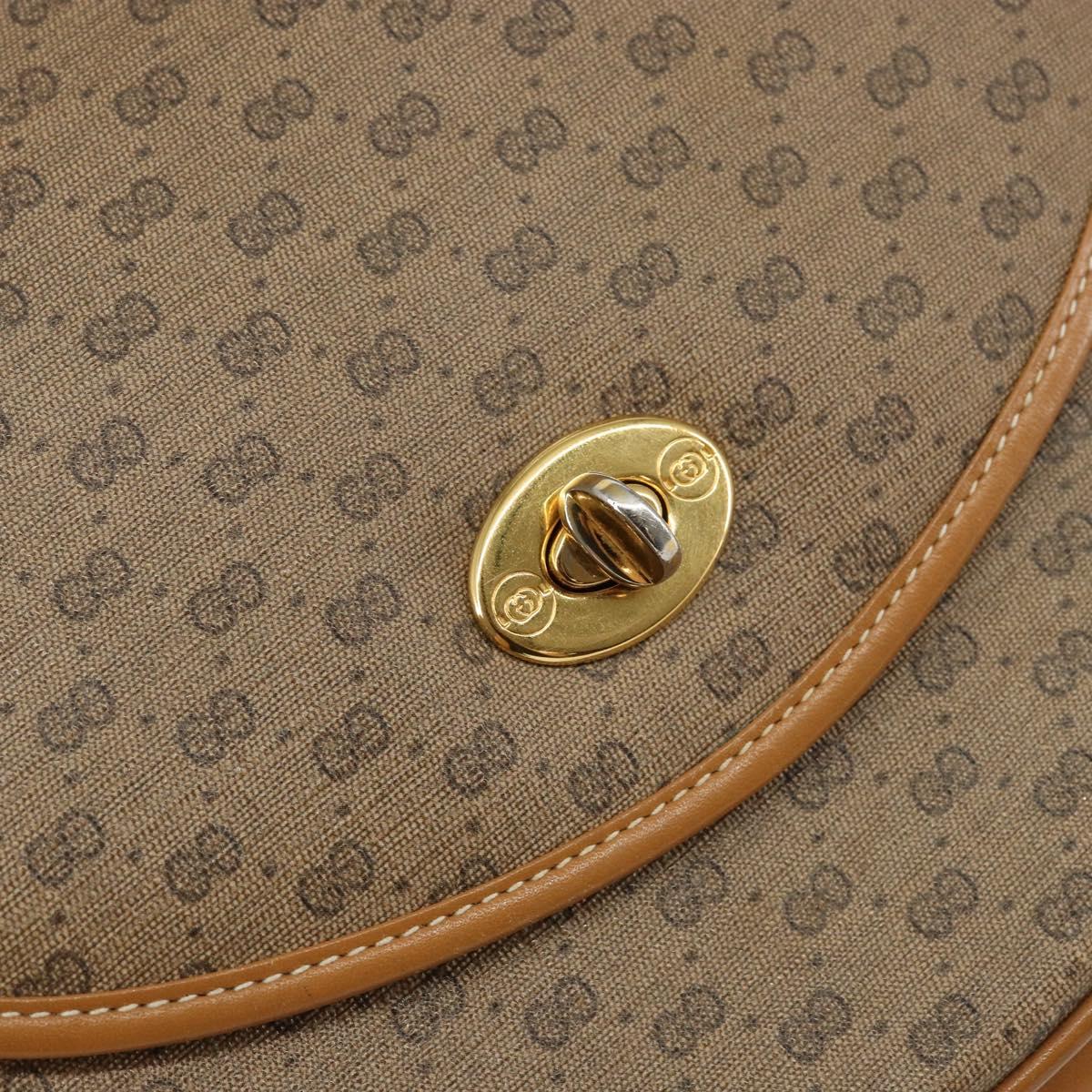 GUCCI Micro GG Supreme Shoulder Bag PVC Beige Gold 001 084 0259 Auth 145987