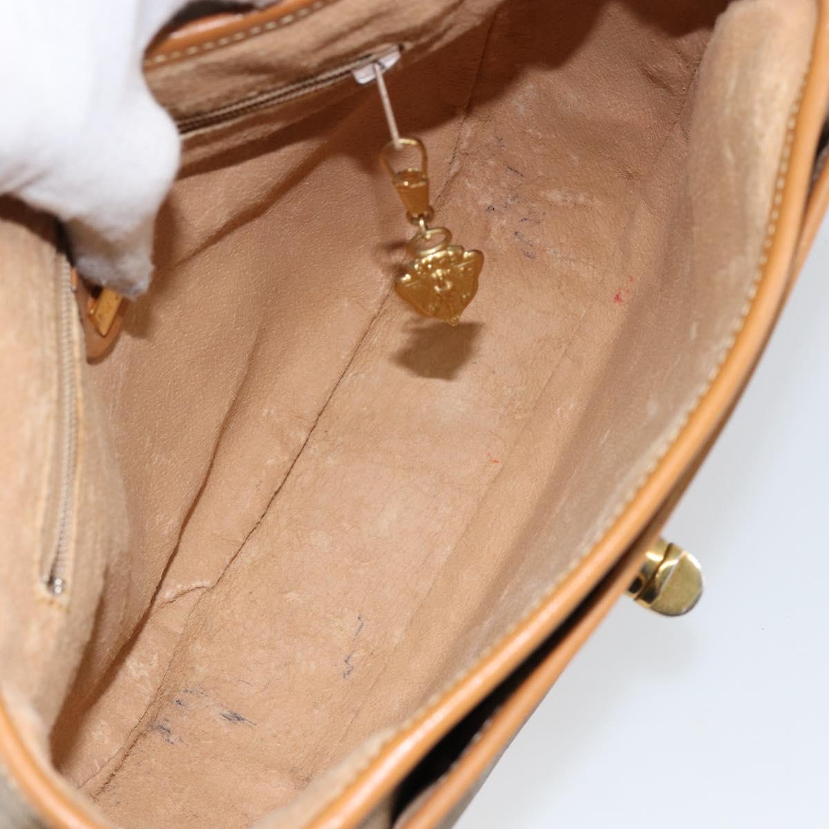 GUCCI Micro GG Supreme Shoulder Bag PVC Beige Gold 001 084 0259 Auth 145987