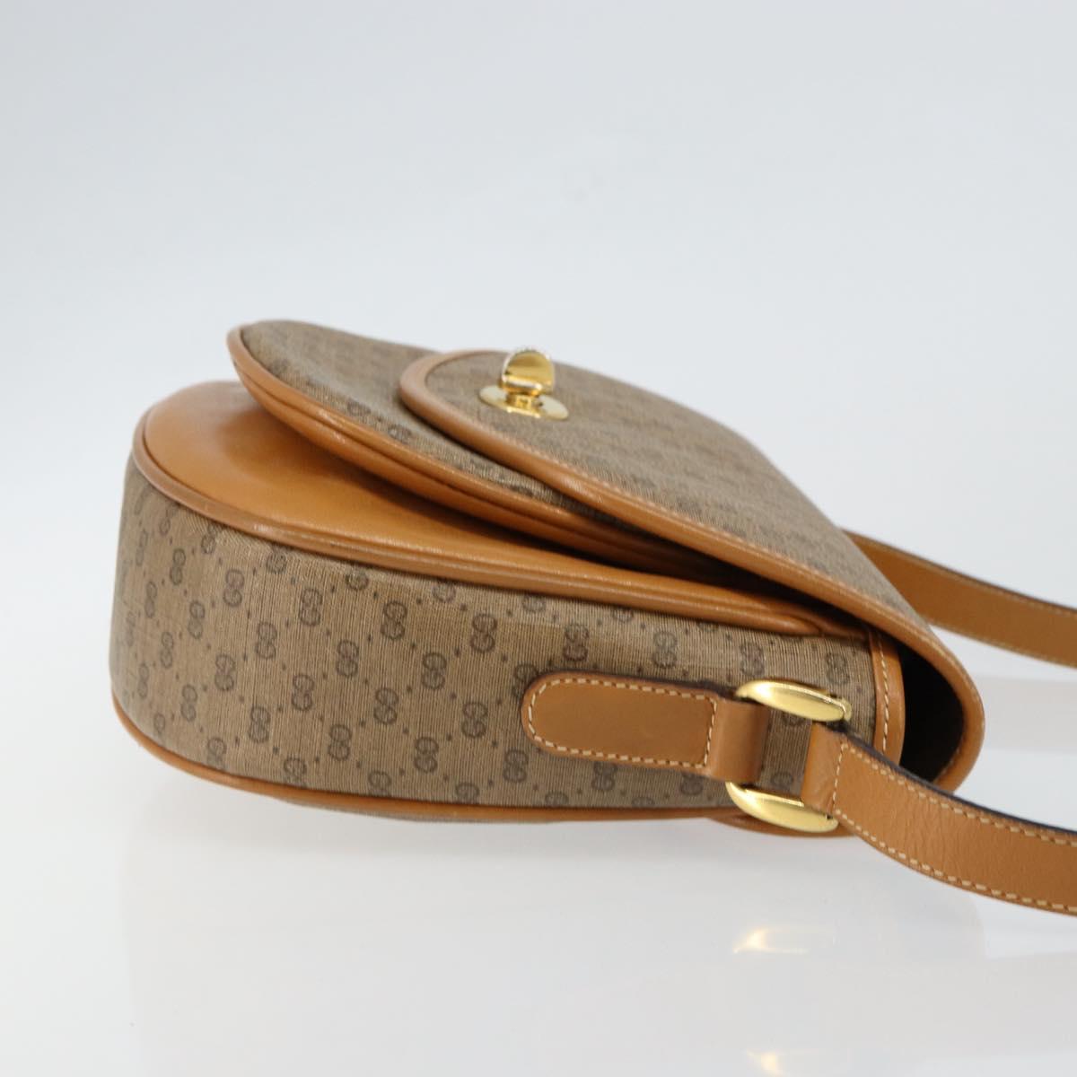 GUCCI Micro GG Supreme Shoulder Bag PVC Beige Gold 001 084 0259 Auth 145987