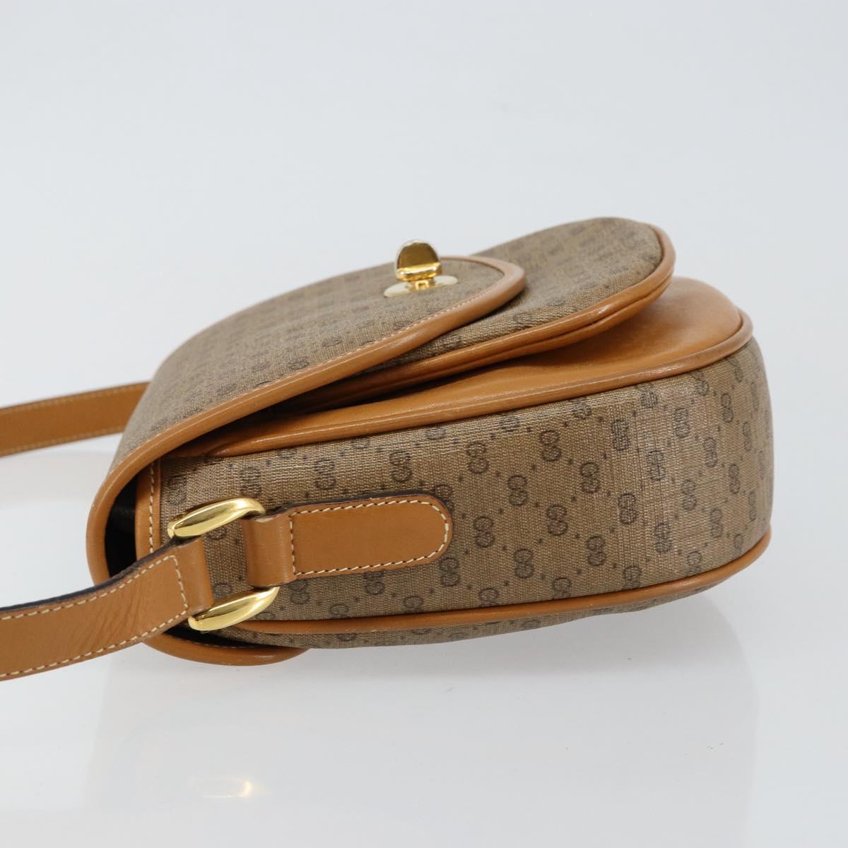 GUCCI Micro GG Supreme Shoulder Bag PVC Beige Gold 001 084 0259 Auth 145987