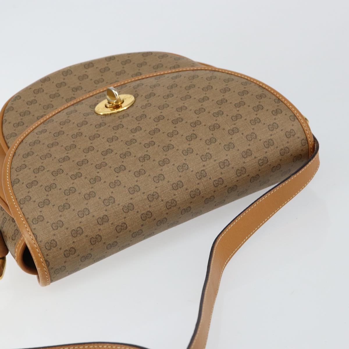 GUCCI Micro GG Supreme Shoulder Bag PVC Beige Gold 001 084 0259 Auth 145987