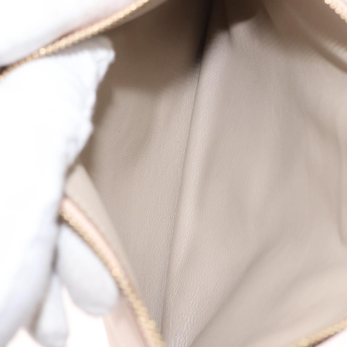 Salvatore Ferragamo Gancini Shoulder Bag Leather Pink Gold Auth 145992