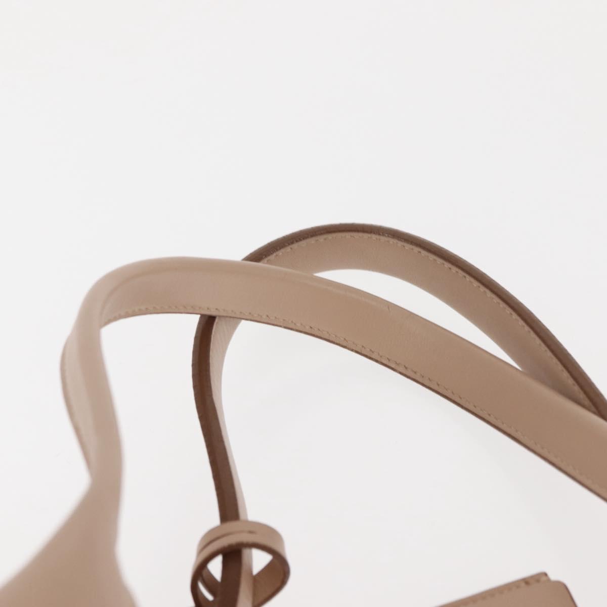 Salvatore Ferragamo Gancini Shoulder Bag Leather Pink Gold Auth 145992