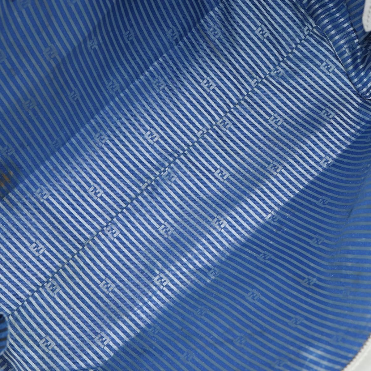 FENDI Zucca Canvas Tote Bag PVC Ivory Gold Auth 145993