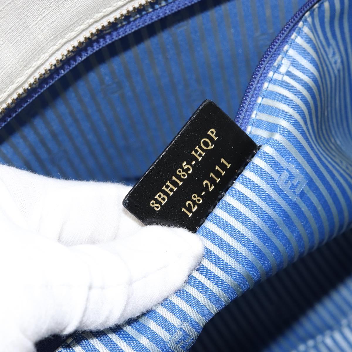 FENDI Zucca Canvas Tote Bag PVC Ivory Gold Auth 145993