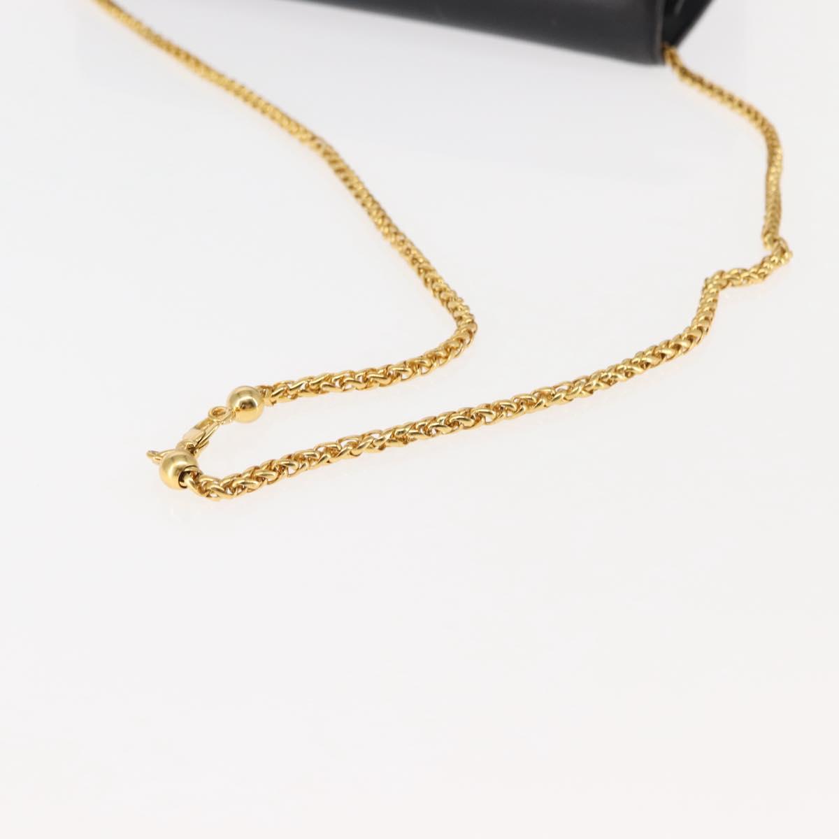 BALLY Chain Shoulder Bag Leather Black Gold Auth 145994