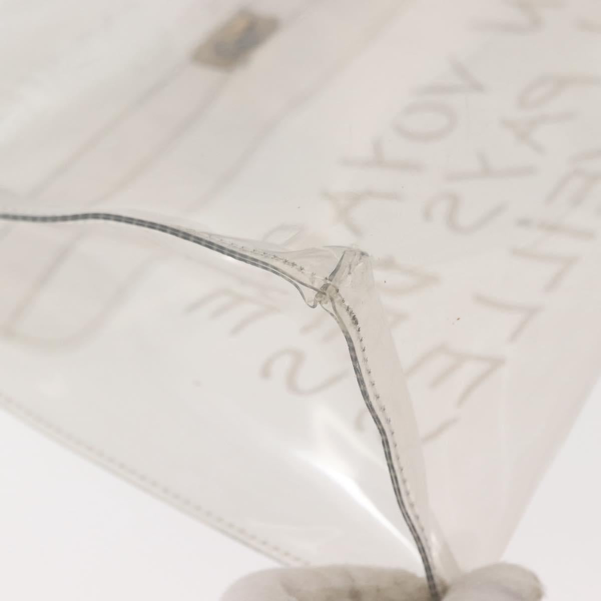 HERMES Vinyl Kelly Hand Bag Vinyl Clear Auth 145995