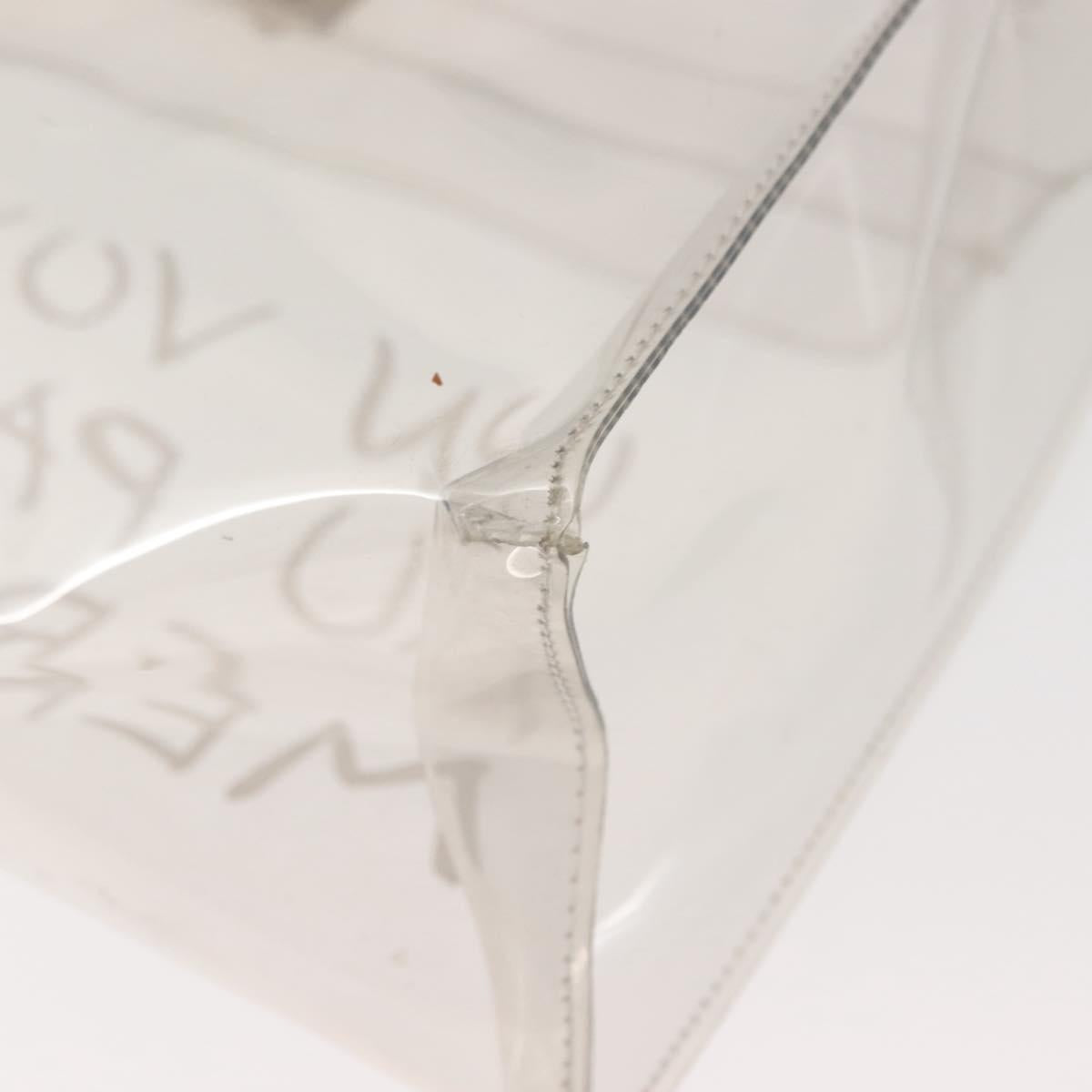 HERMES Vinyl Kelly Hand Bag Vinyl Clear Auth 145995