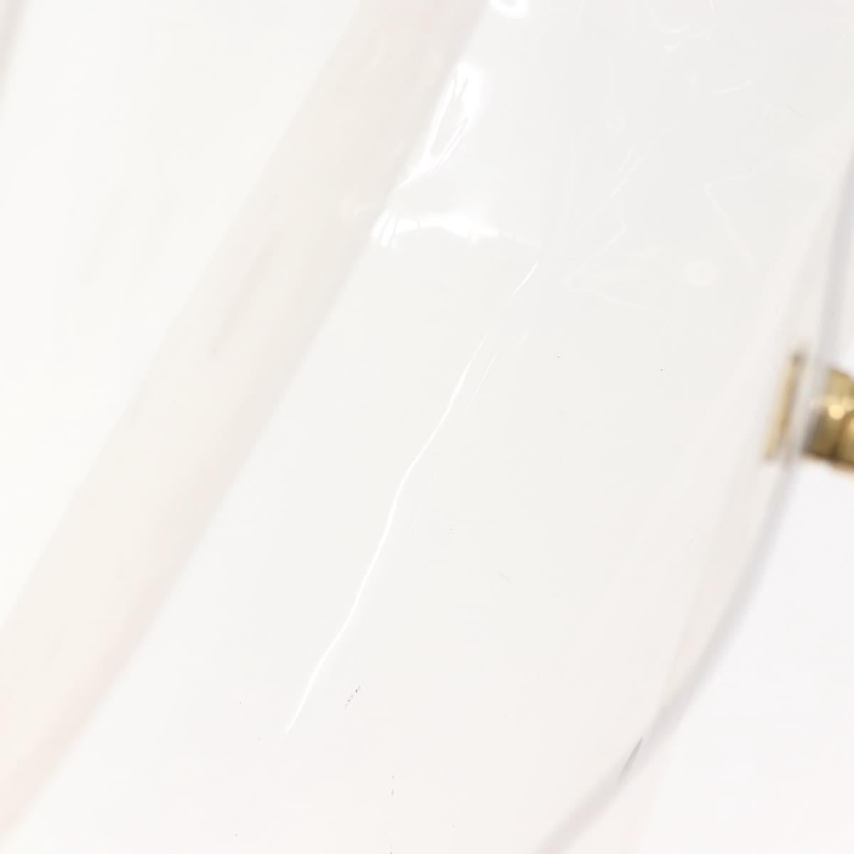 HERMES Vinyl Kelly Hand Bag Vinyl Clear Auth 145995
