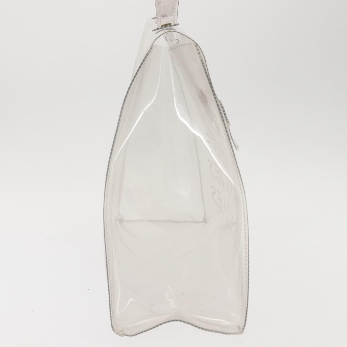 HERMES Vinyl Kelly Hand Bag Vinyl Clear Auth 145995