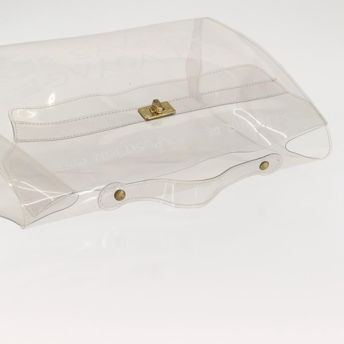 HERMES Vinyl Kelly Hand Bag Vinyl Clear Auth 145995