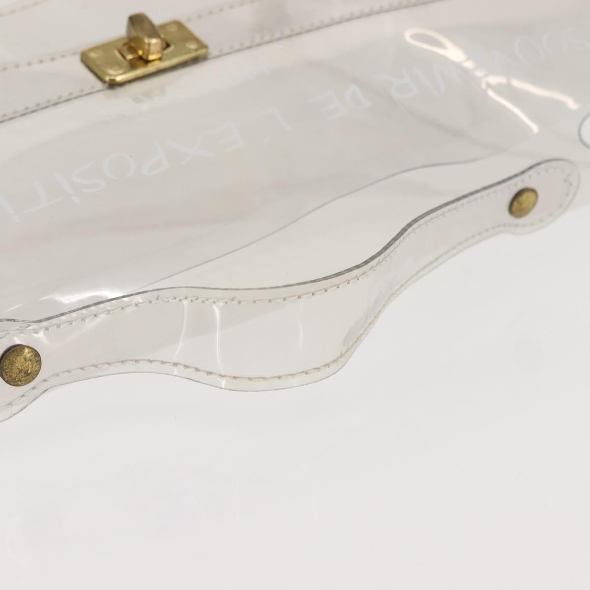 HERMES Vinyl Kelly Hand Bag Vinyl Clear Auth 145995