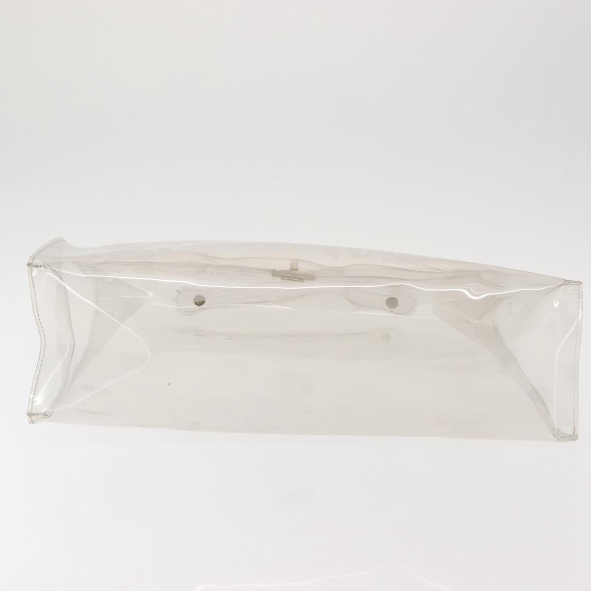 HERMES Vinyl Kelly Hand Bag Vinyl Clear Auth 145995