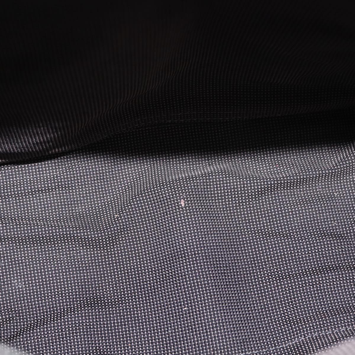 HERMES Her Line Backpack Canvas Gray Silver Auth 145996