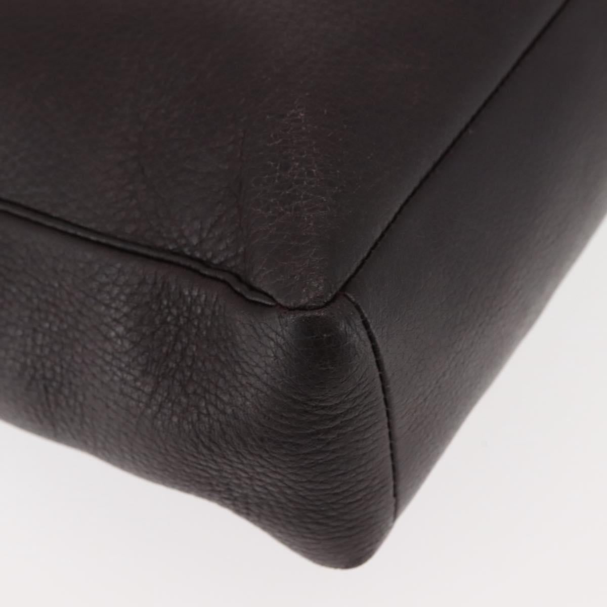 CARTIER Trinity Tote Bag Leather Brown Gold Auth 145998