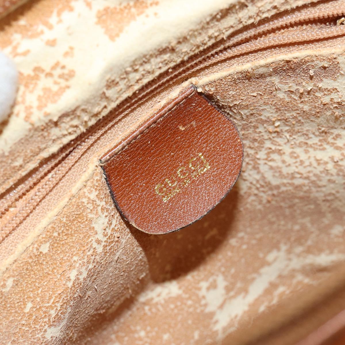 GUCCI Bamboo Hand Bag Leather Brown Gold 000 1274 0290 Auth 146002