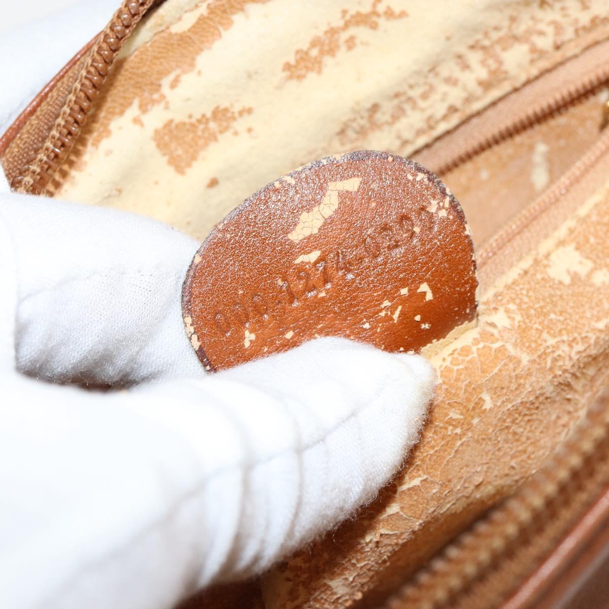 GUCCI Bamboo Hand Bag Leather Brown Gold 000 1274 0290 Auth 146002