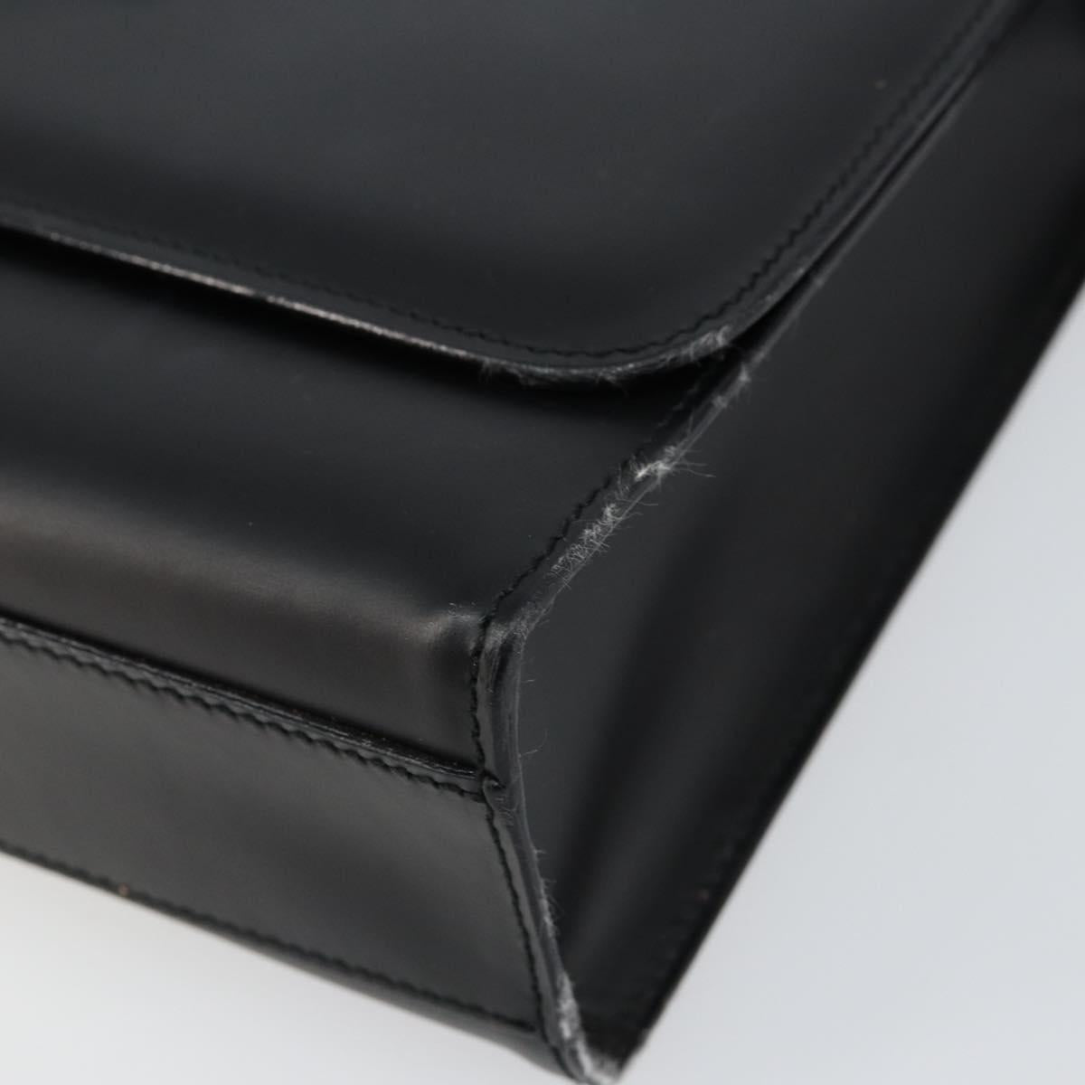 GUCCI Shoulder Bag Leather Black Silver 001 3064 Auth 146004