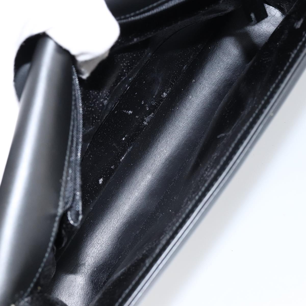 GUCCI Shoulder Bag Leather Black Silver 001 3064 Auth 146004