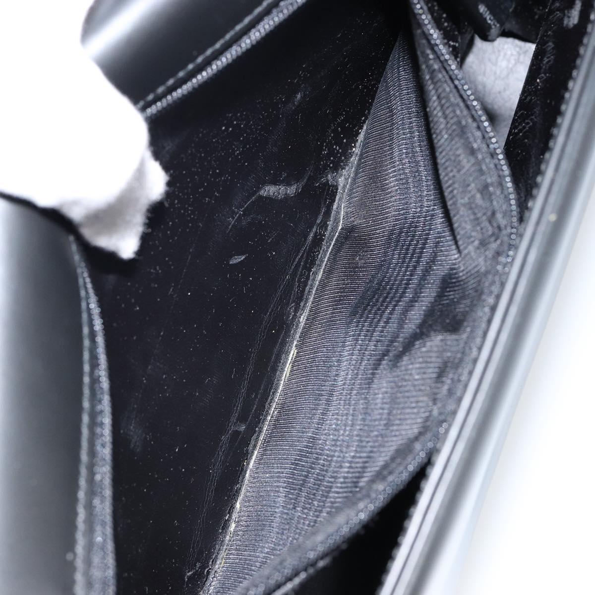 GUCCI Shoulder Bag Leather Black Silver 001 3064 Auth 146004