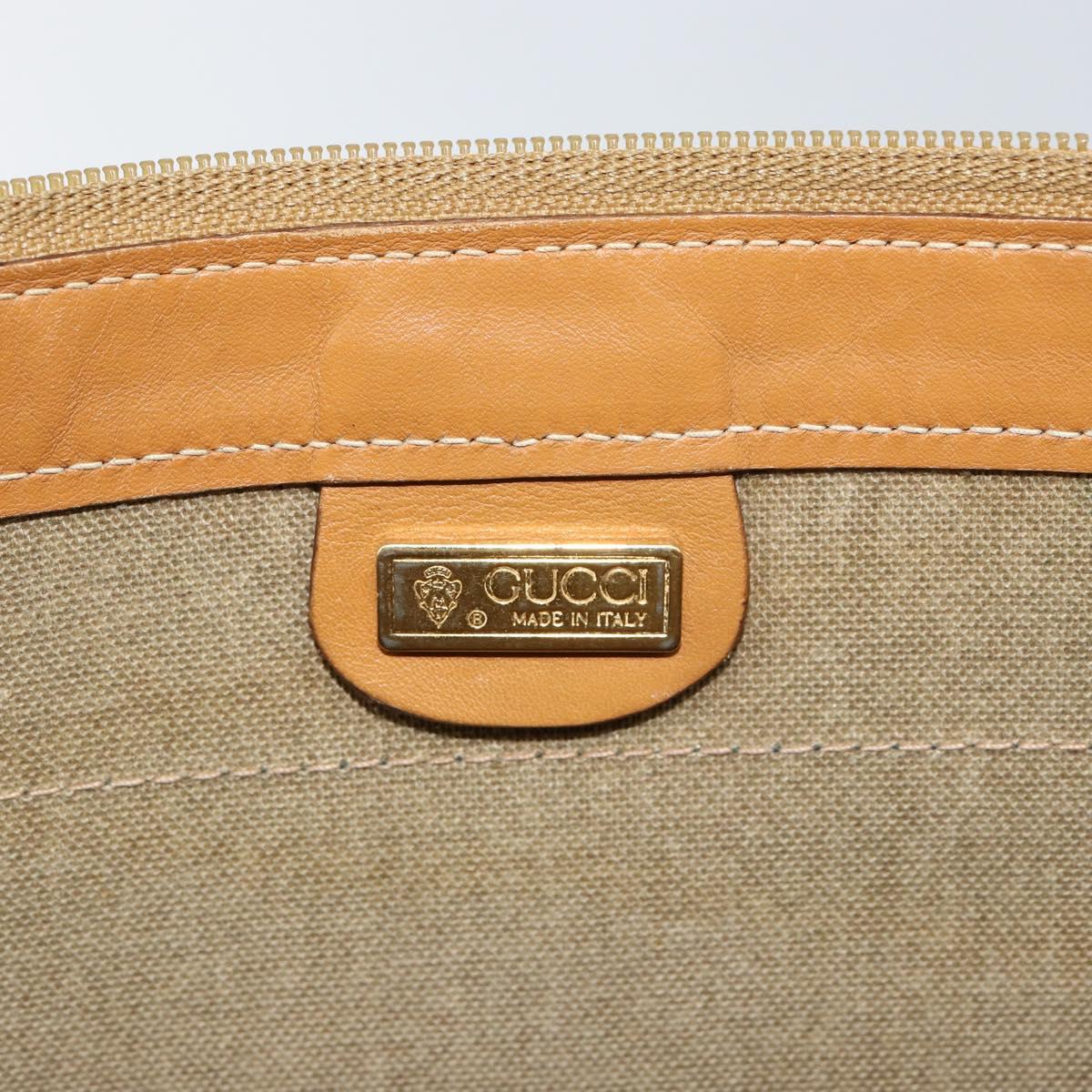 GUCCI Micro GG Supreme Web Sherry Line Bag PVC Beige 017 115 4126 Auth 146005