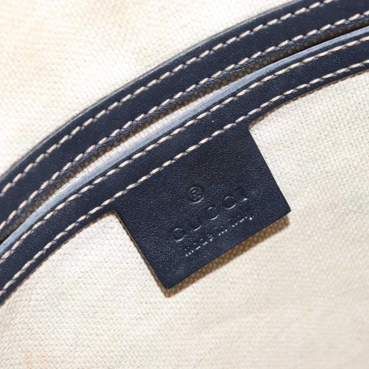 GUCCI GG Supreme Shoulder Bag PVC Navy Gold 246881 Auth 146007