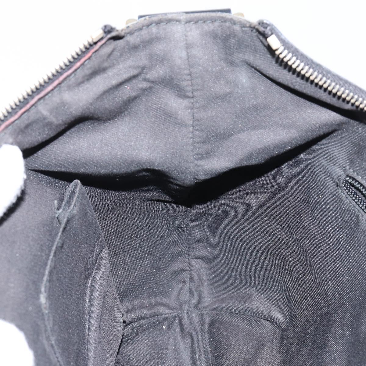 GUCCI GG Crystal Shoulder Bag Coated Canvas Navy Gold 181092 Auth 146008