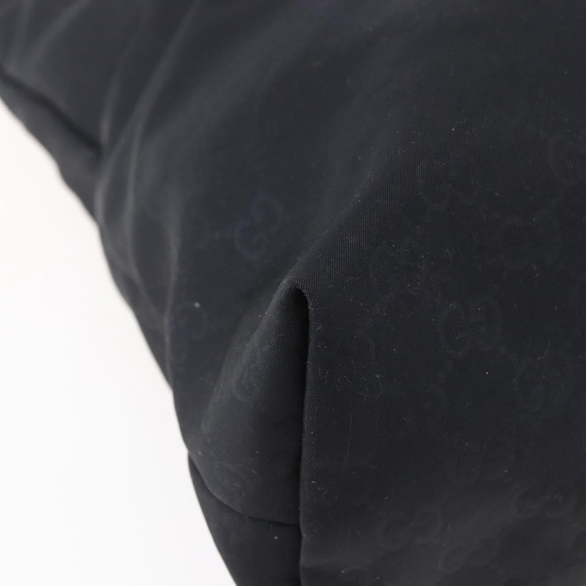 GUCCI GG Canvas Tote Bag Nylon Black 295252 Auth 146013