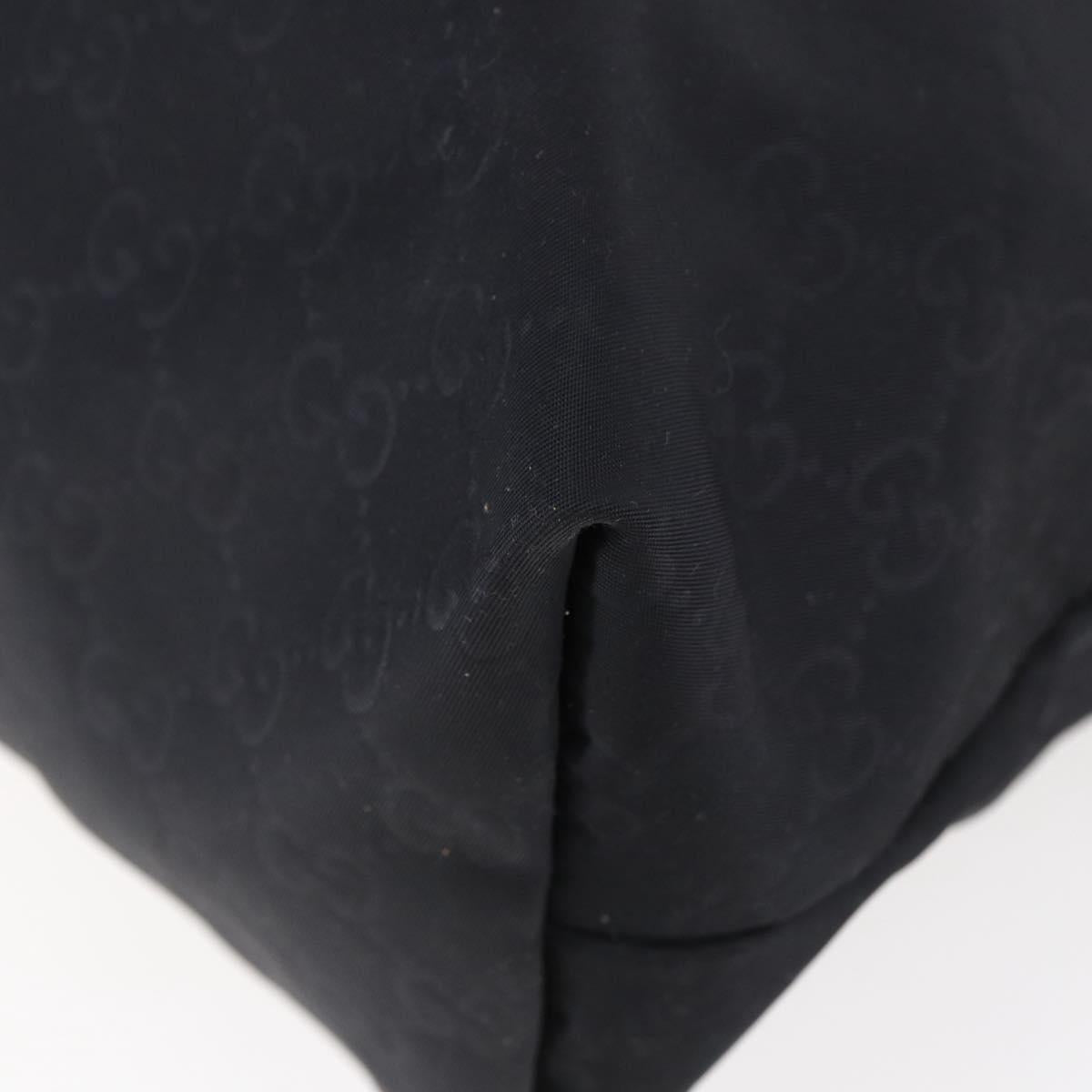 GUCCI GG Canvas Tote Bag Nylon Black 295252 Auth 146013