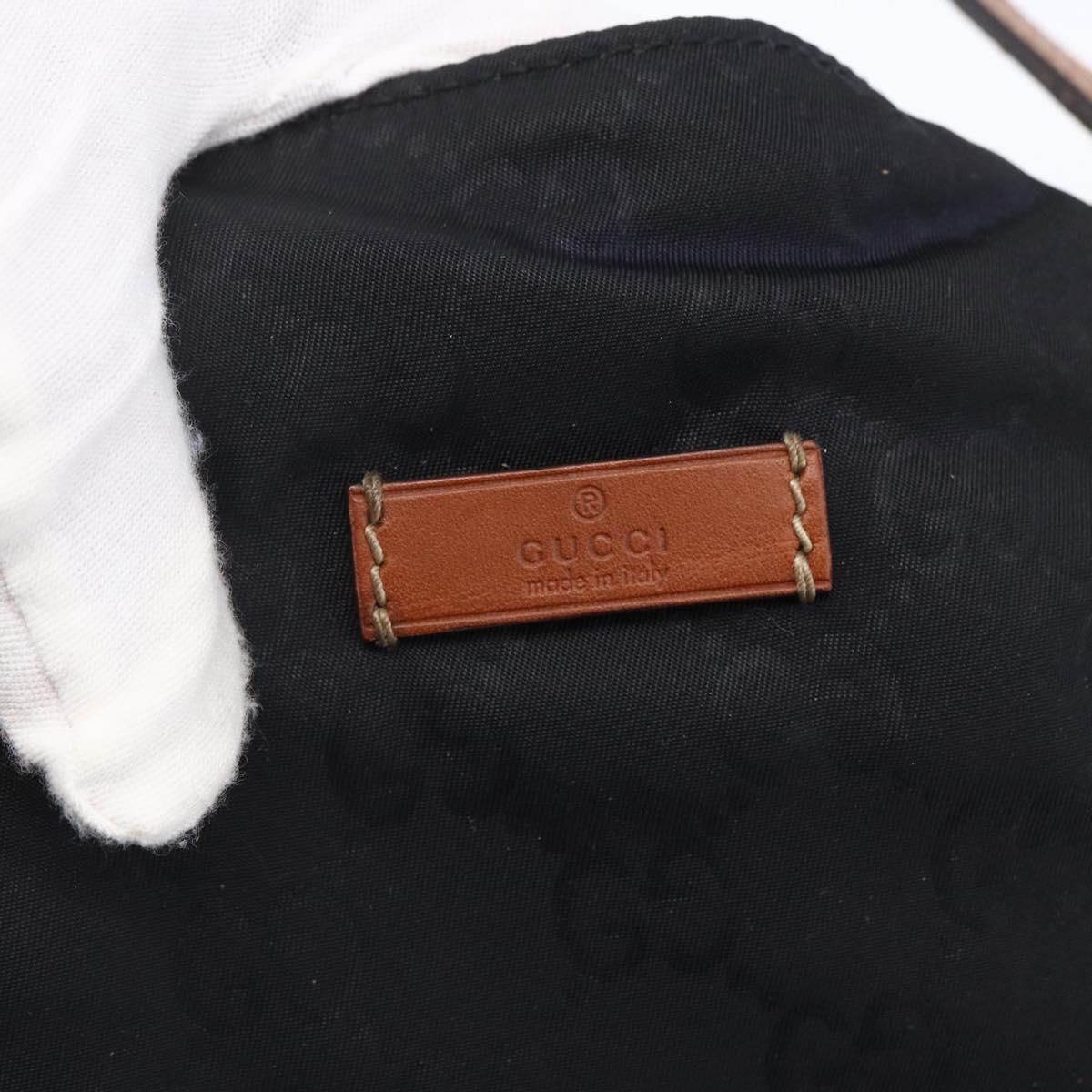 GUCCI GG Canvas Tote Bag Nylon Black 295252 Auth 146013