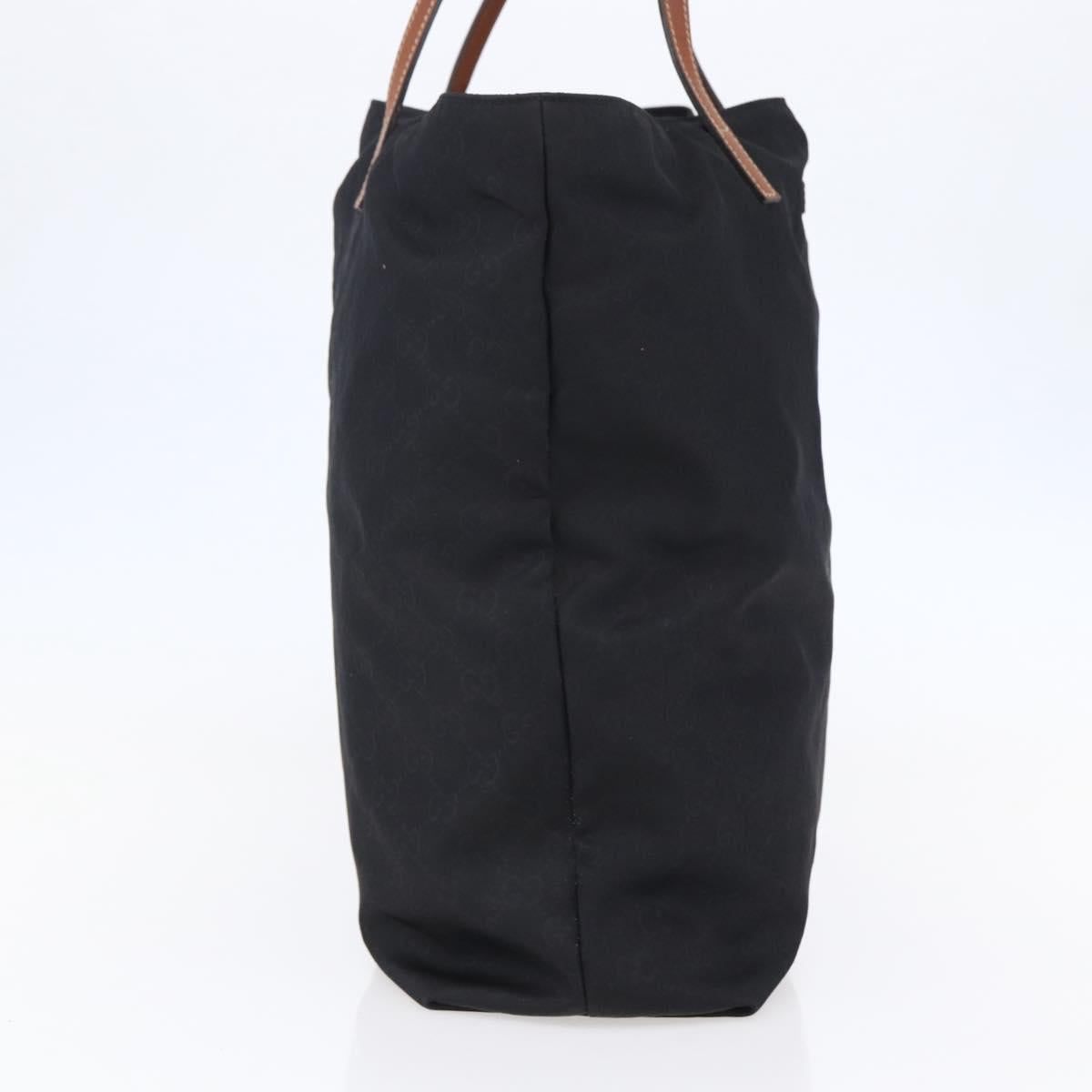 GUCCI GG Canvas Tote Bag Nylon Black 295252 Auth 146013