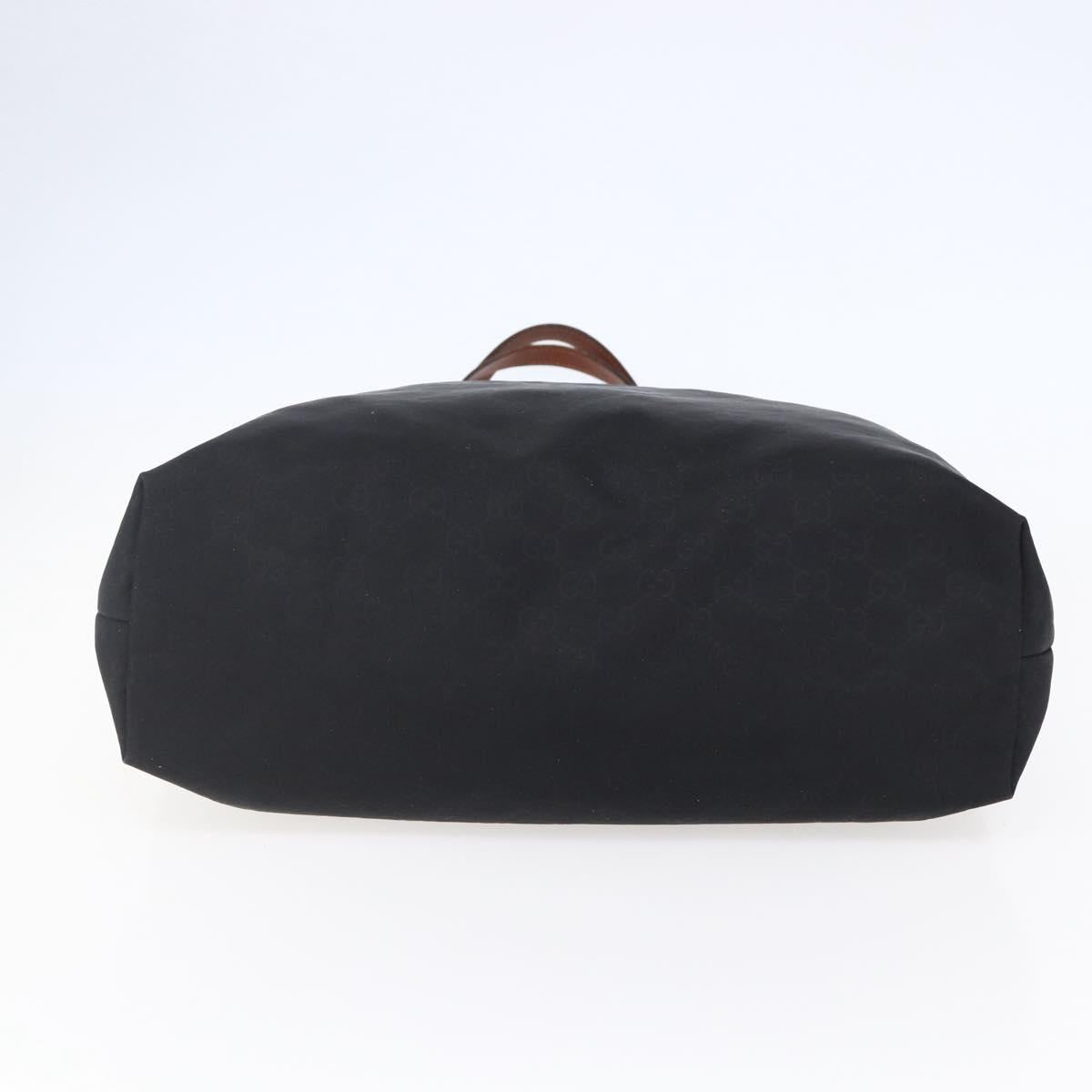 GUCCI GG Canvas Tote Bag Nylon Black 295252 Auth 146013