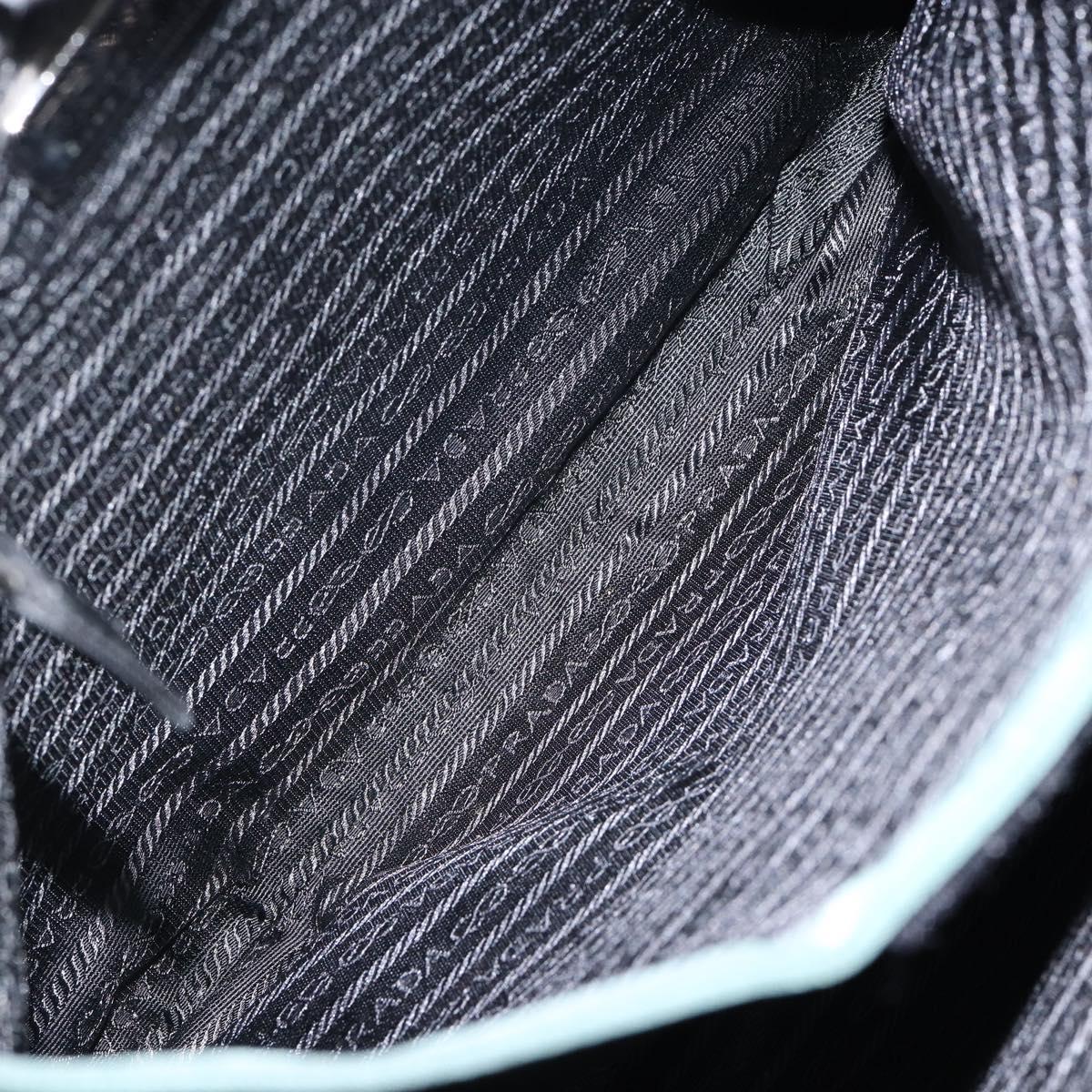 PRADA Tote Bag Nylon Green Silver Auth 146019