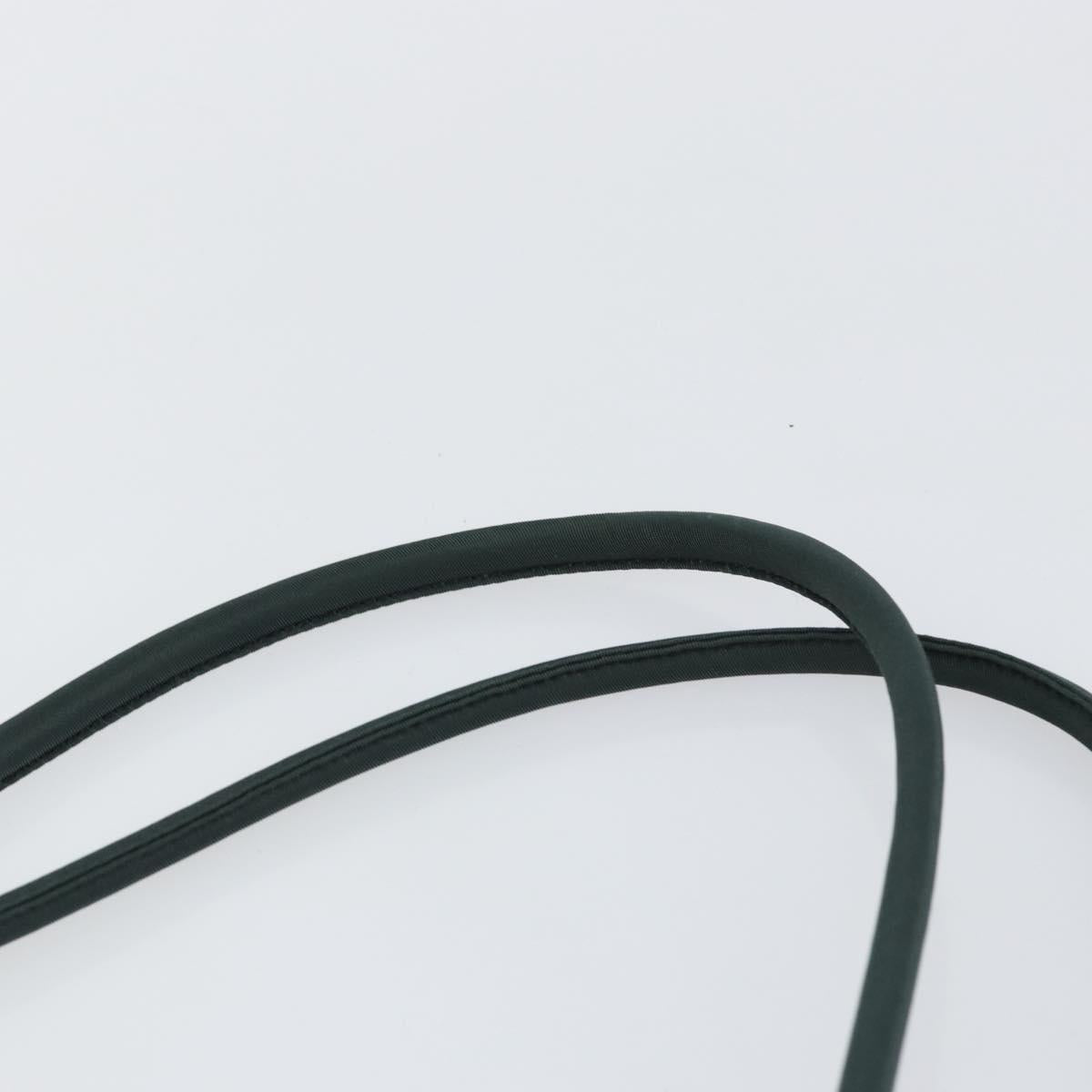 PRADA Tote Bag Nylon Green Silver Auth 146019