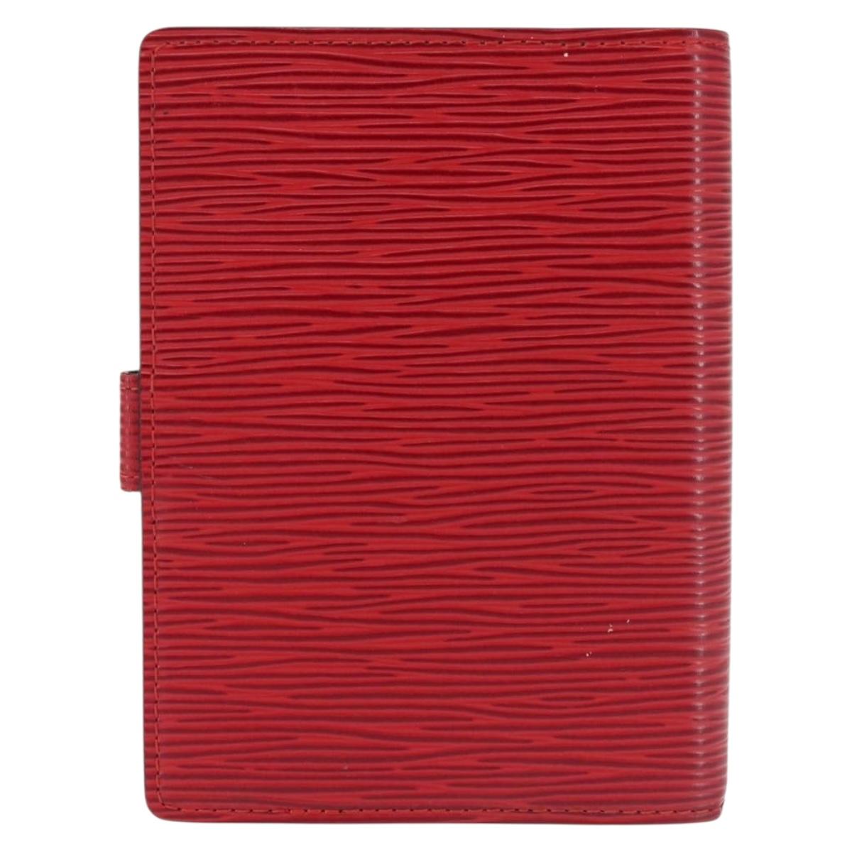 LOUIS VUITTON Epi Agenda PM Day Planner Cover Red R20057 LV Auth 146024