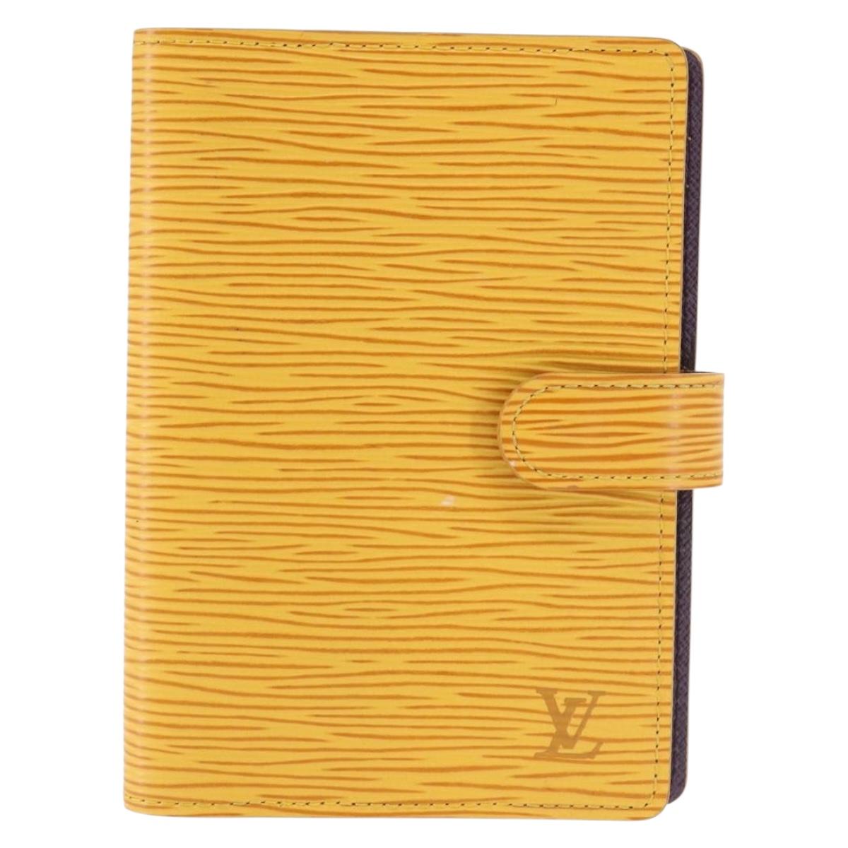 LOUIS VUITTON Epi Agenda PM Day Planner Cover Yellow R20059 LV Auth 146025