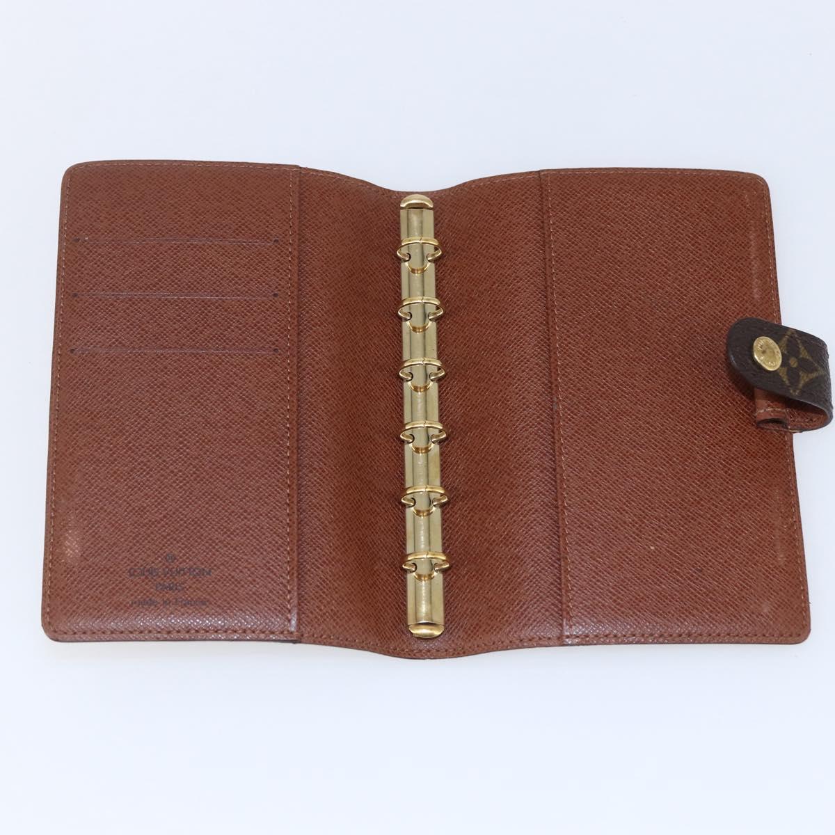 LOUIS VUITTON Monogram Agenda PM Day Planner Cover R20005 LV Auth 146028