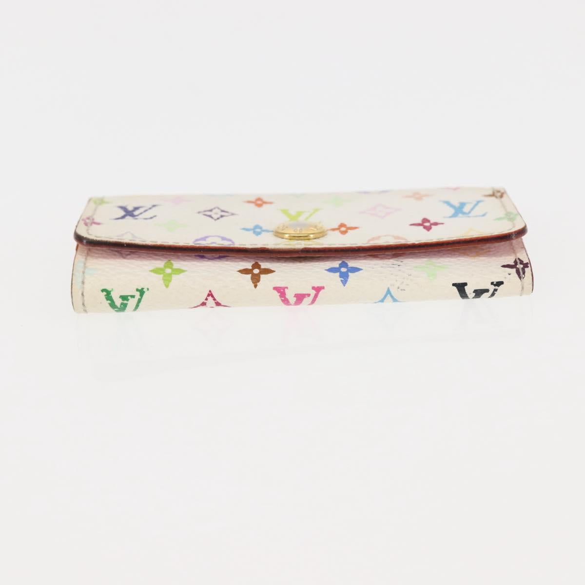 LOUIS VUITTON Monogram Multicolor Multicles 4 Key Case White M93731 Auth 146034