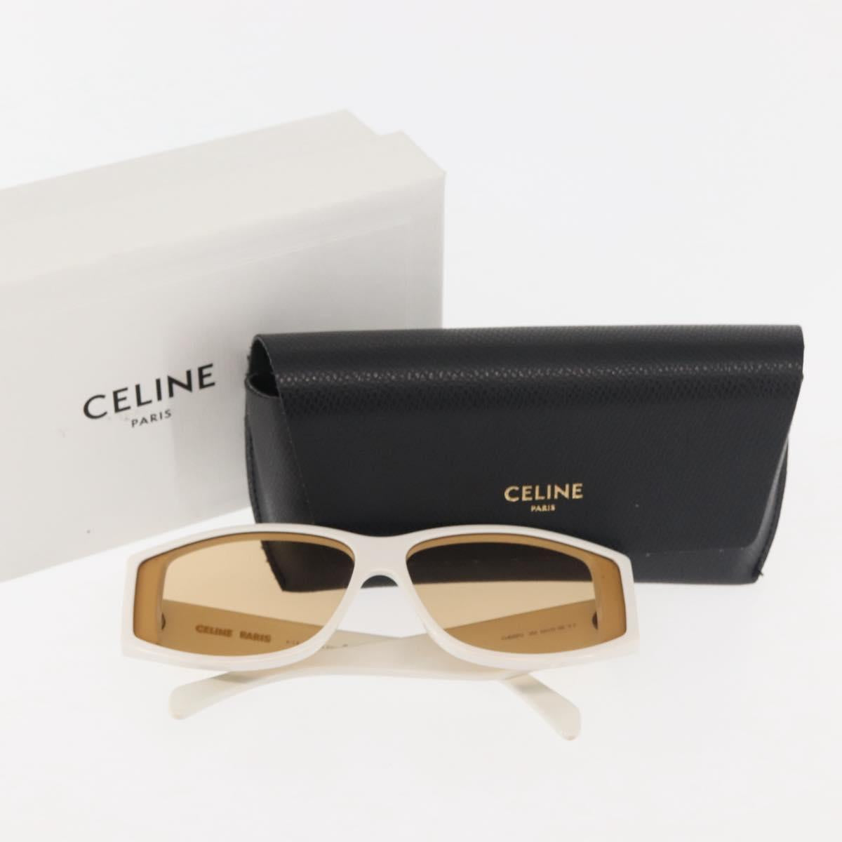 CELINE Triomphe Sunglasses plastic White CL40227U Auth 146039