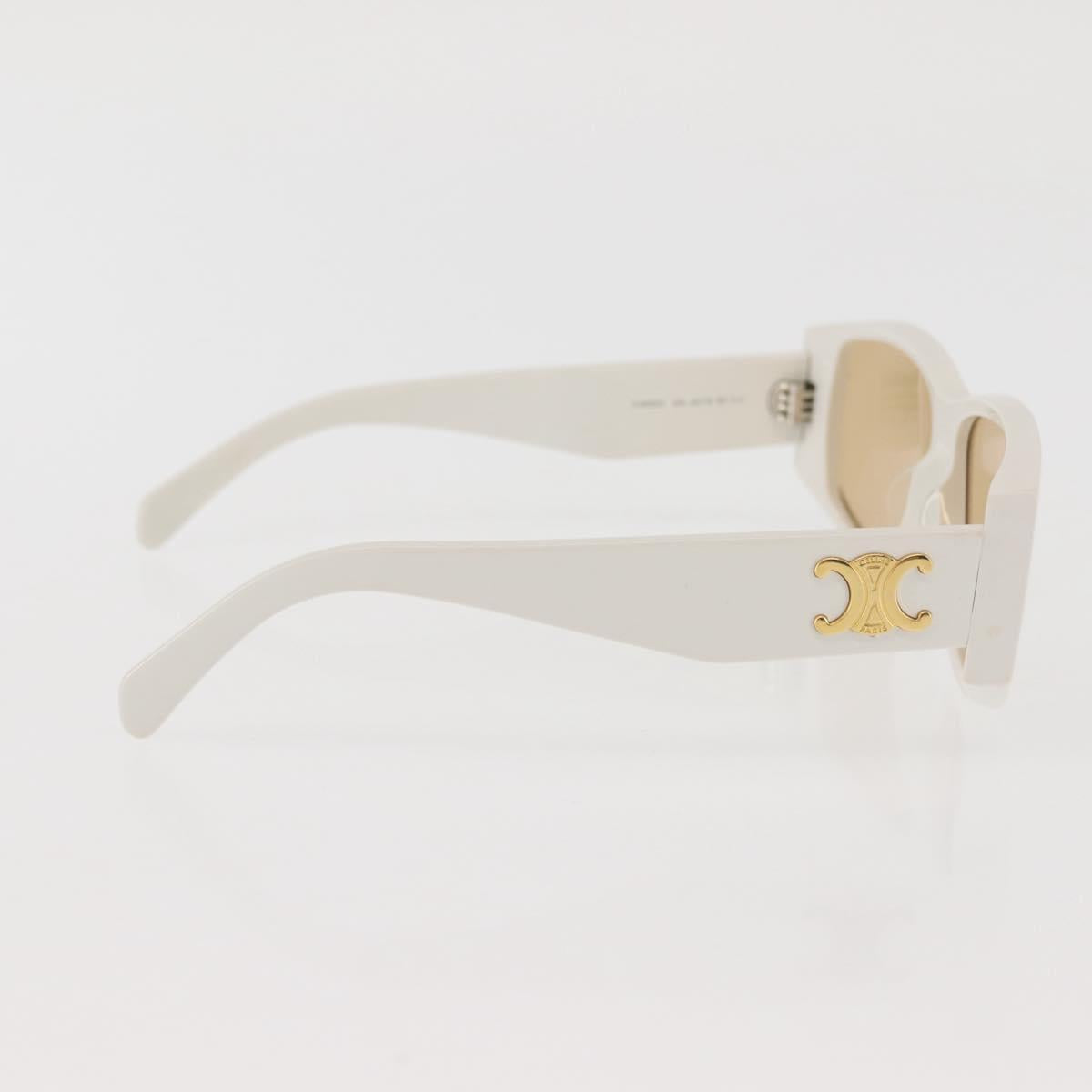 CELINE Triomphe Sunglasses plastic White CL40227U Auth 146039