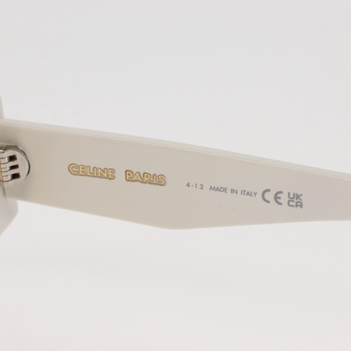 CELINE Triomphe Sunglasses plastic White CL40227U Auth 146039