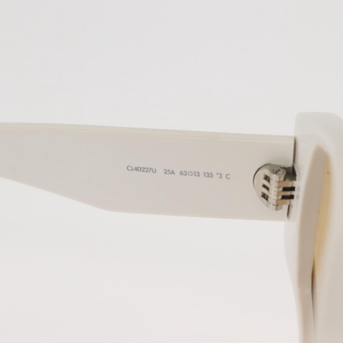 CELINE Triomphe Sunglasses plastic White CL40227U Auth 146039