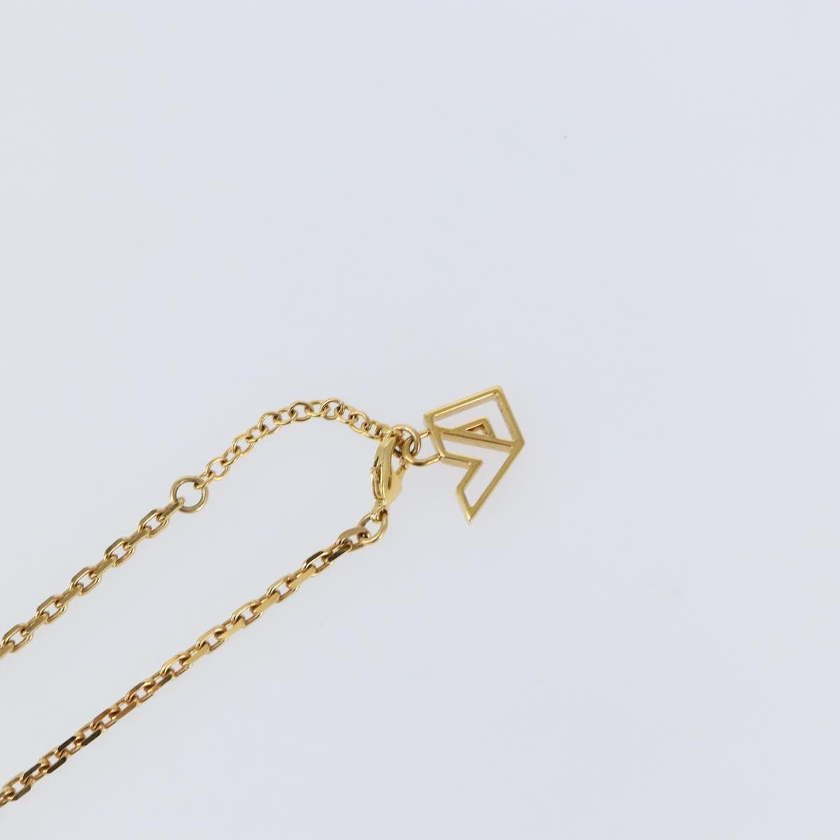 LOUIS VUITTON Pandantif Magnetic Necklace metal Gold Tone M66406 LV Auth 146041