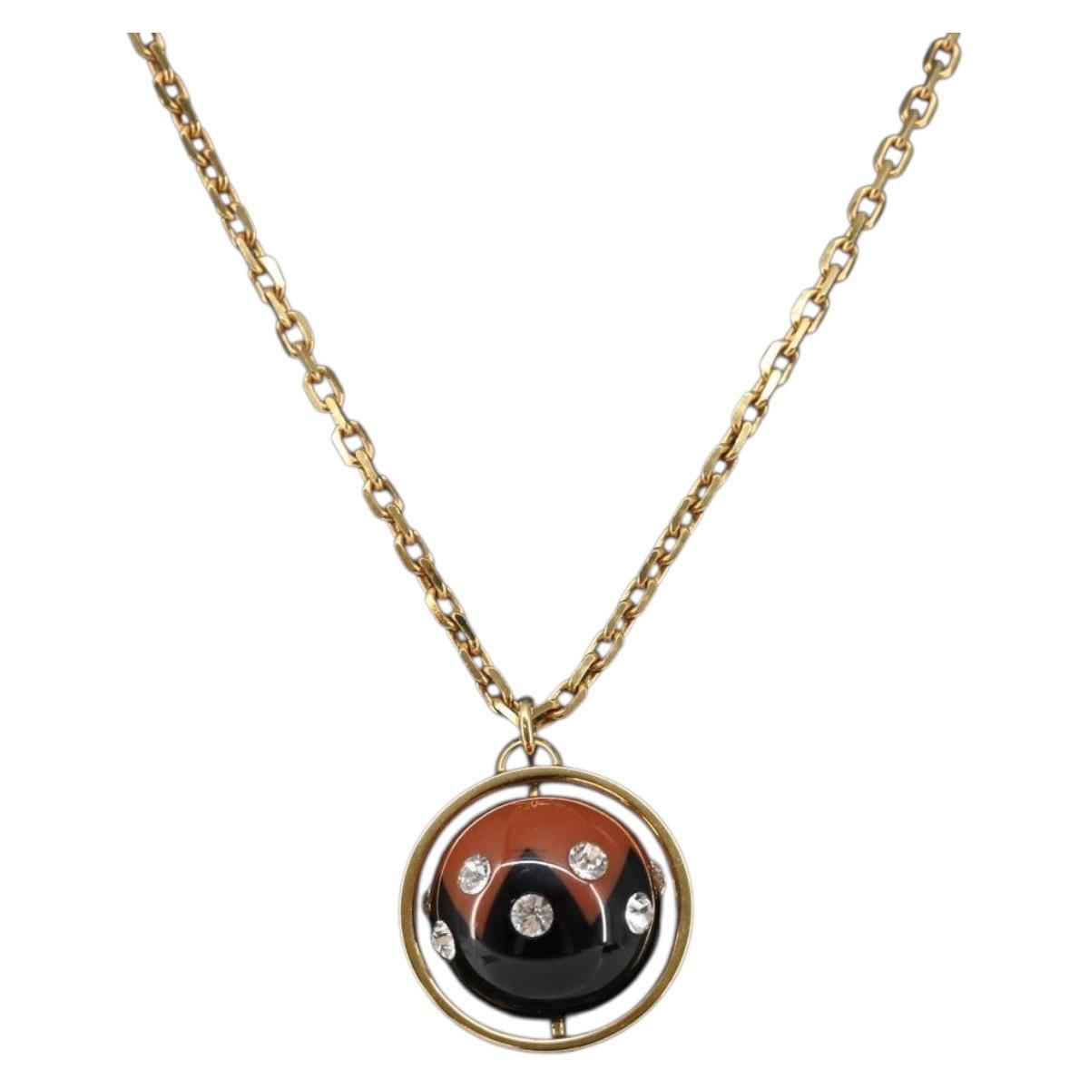 LOUIS VUITTON Pandantif Magnetic Necklace metal Gold Tone M66406 LV Auth 146041