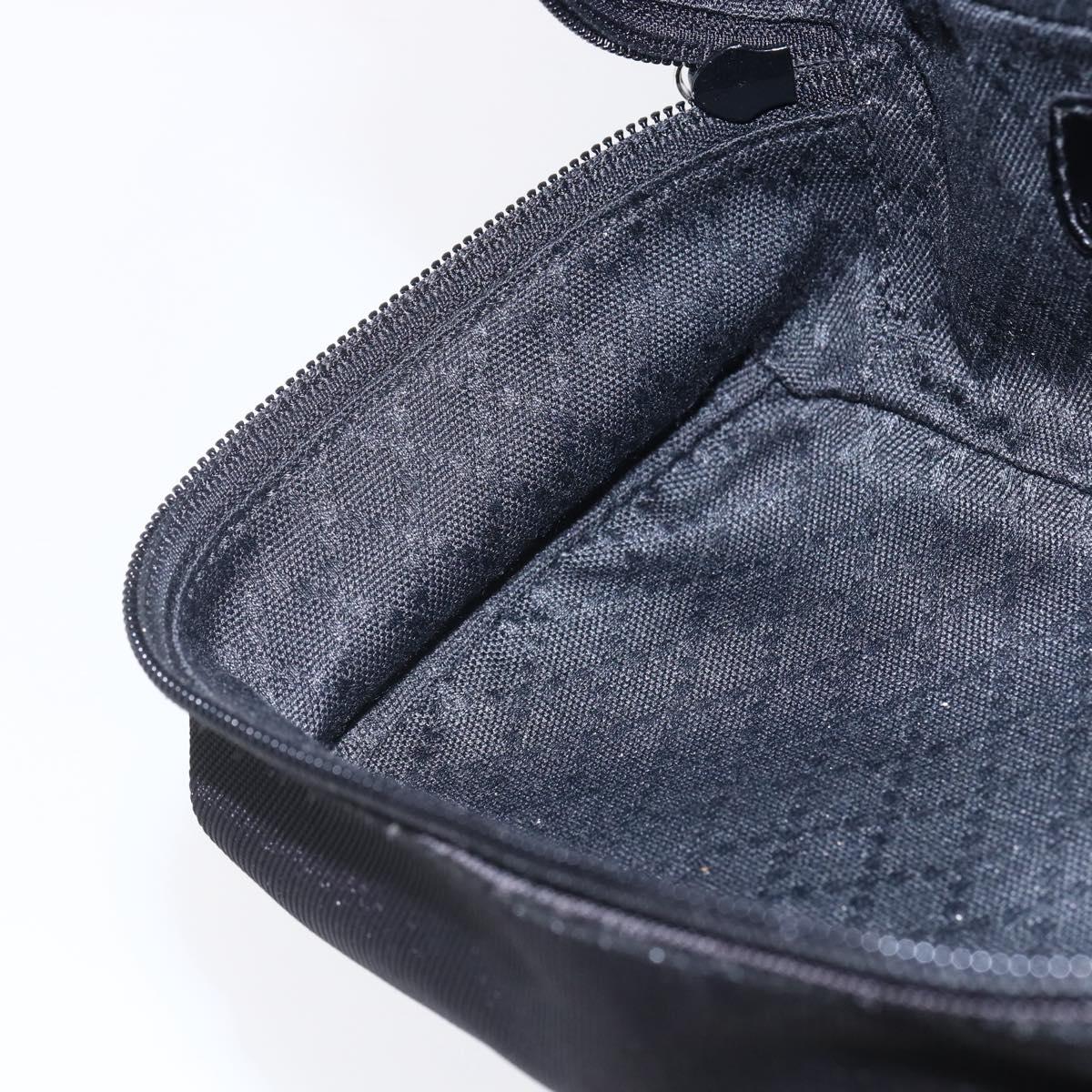 GUCCI Bamboo Vanity Hand Bag Nylon Black Silver 032 1956 0151 Auth 146043