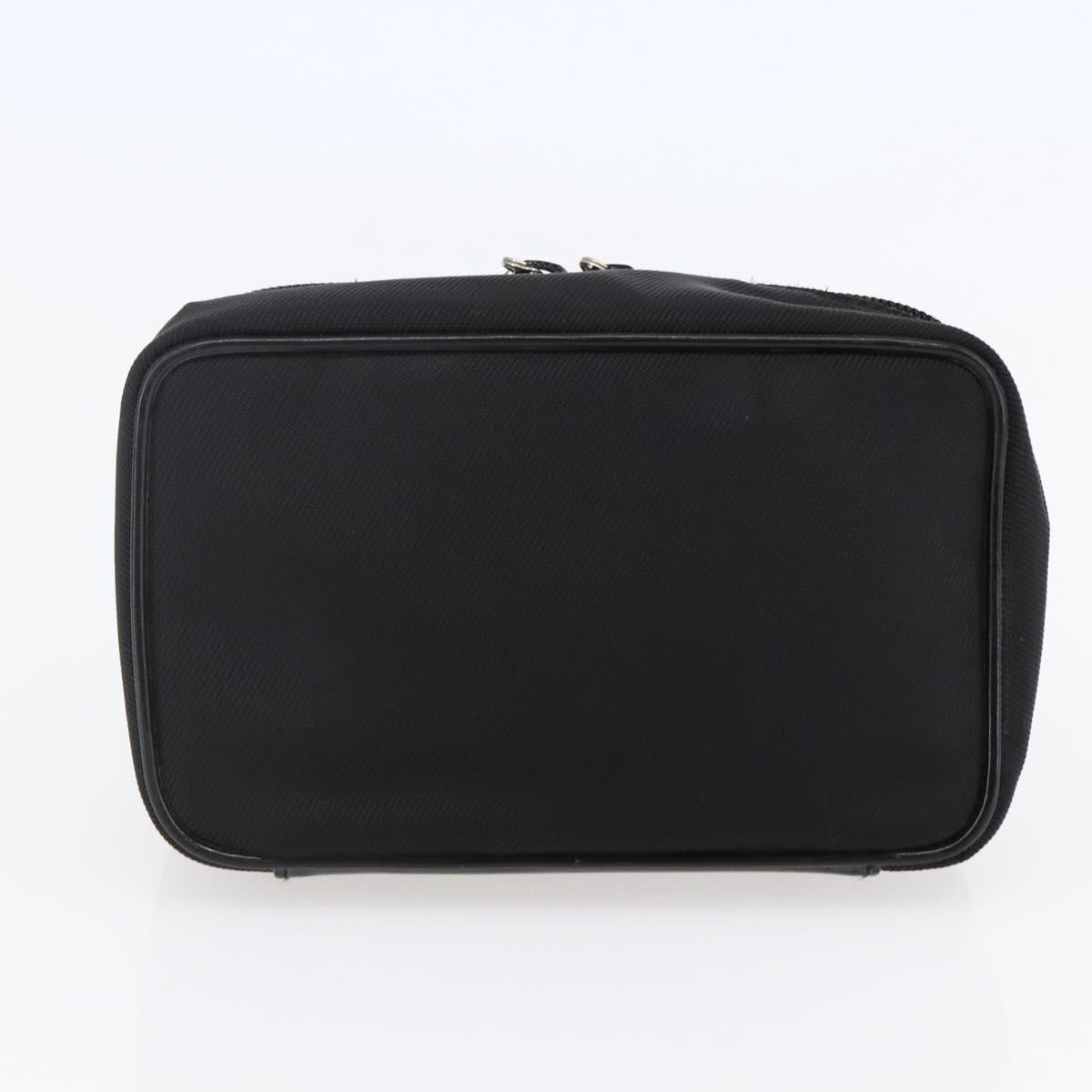 GUCCI Bamboo Vanity Hand Bag Nylon Black Silver 032 1956 0151 Auth 146043